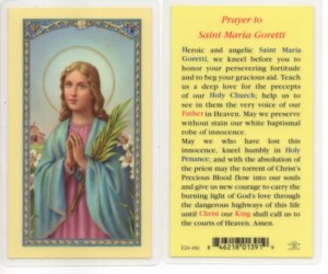 St. Maria Goretti Prayer Card – St. Bernard Books