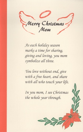 Christmas Card – Mom – St. Bernard Books