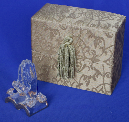 Glass Praying Hands Figurine